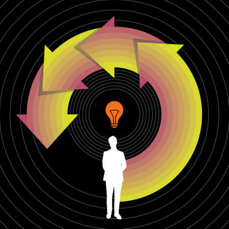 man with a Question-mark and business icons Illustrationのイラスト素材