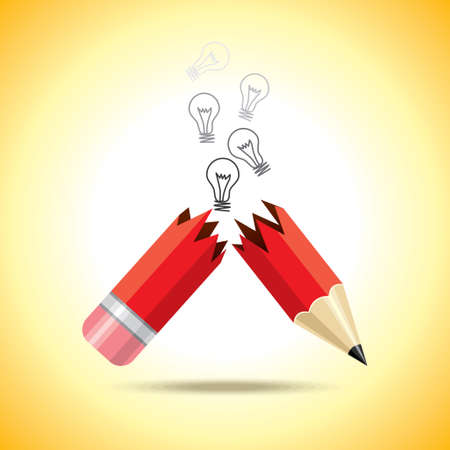 Idea inside Pencil Illustrationのイラスト素材