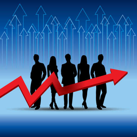 businessmen with arrows. business conceptのイラスト素材