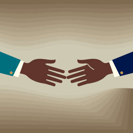 hand shake with  backgroundのイラスト素材
