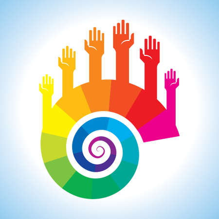 colorful hands - Illustrationのイラスト素材