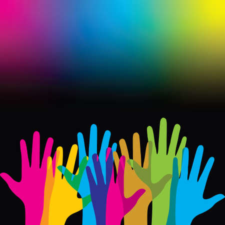 Rainbow Hands - Illustrationのイラスト素材