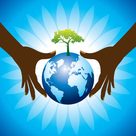 save environment conceptのイラスト素材