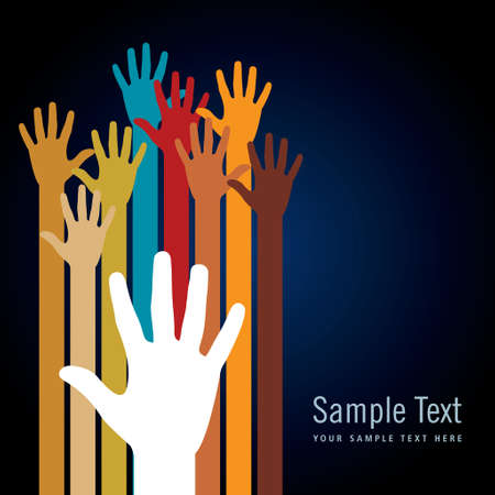 Hands raised - Illustrationのイラスト素材