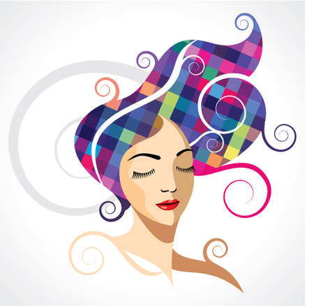 Innocent smile lady - Illustrationのイラスト素材