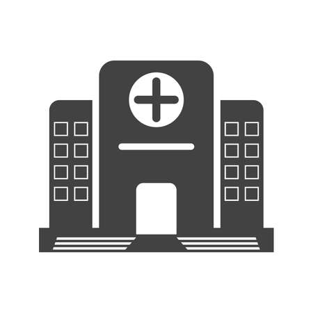 Hospital Glyph Black Iconのイラスト素材