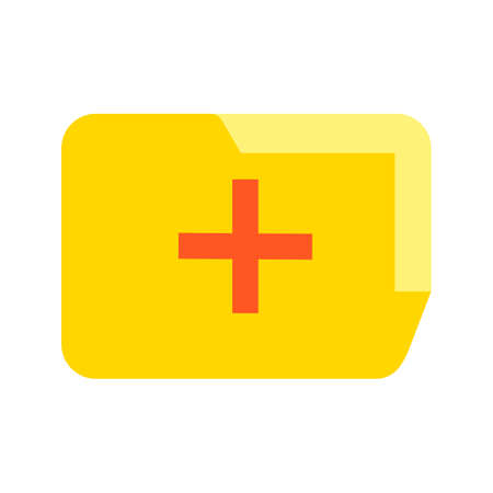 Medical Folder Flat Multi color Iconのイラスト素材