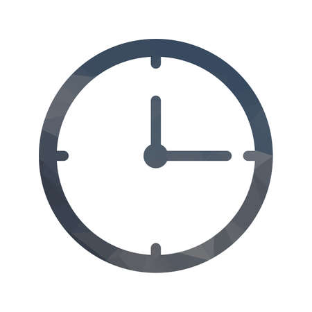 Clock Lowpoly filled icon