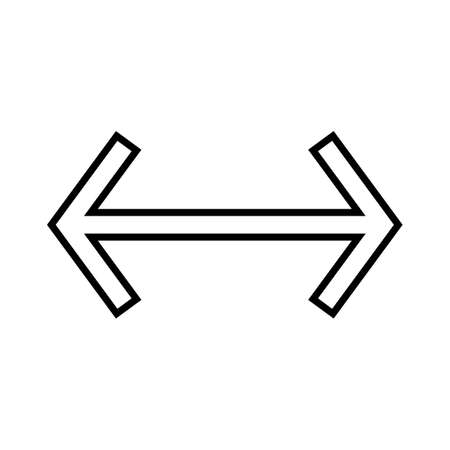 Left-Right Line Black Iconのイラスト素材