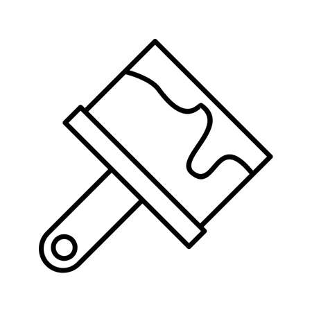 Paint brush Line Black Iconのイラスト素材