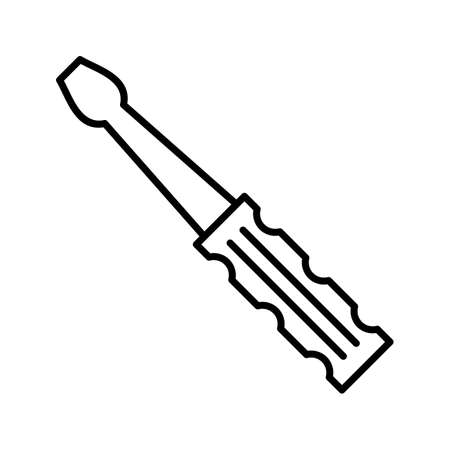 Screwdriver Line Black Iconのイラスト素材