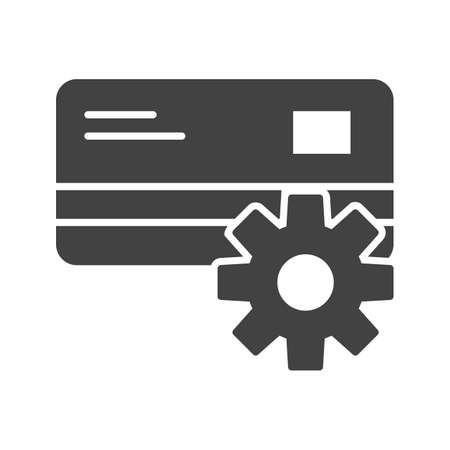 Payment Setting Glyph Black Iconのイラスト素材
