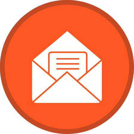 Envelope Glyph Multi color Background