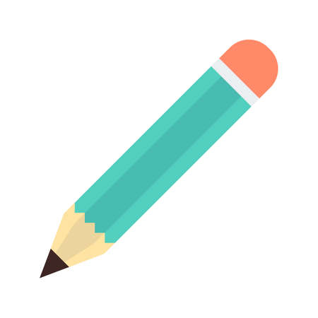 Pencil Flat Iconのイラスト素材