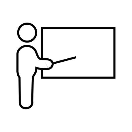 Presentation Line Black Iconのイラスト素材