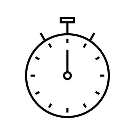Timer Line Black Iconのイラスト素材