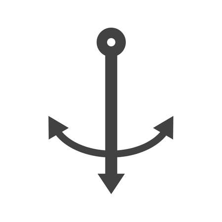Anchor Glyph Black Iconのイラスト素材
