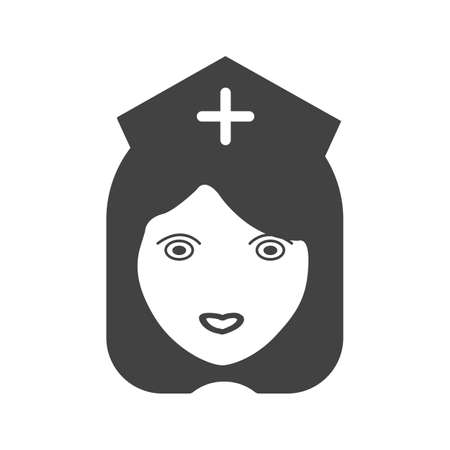 Nurse Glyph Black Iconのイラスト素材