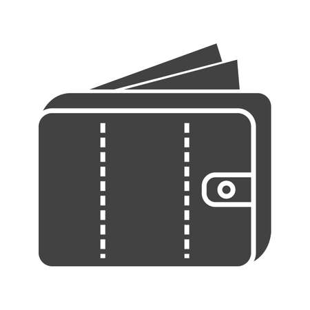 Money in wallet Glyph Black Iconのイラスト素材