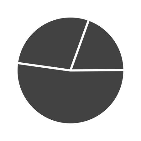 Pie chart Glyph Black Iconのイラスト素材
