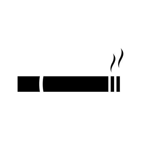 Cigarette Glyph Black Iconのイラスト素材