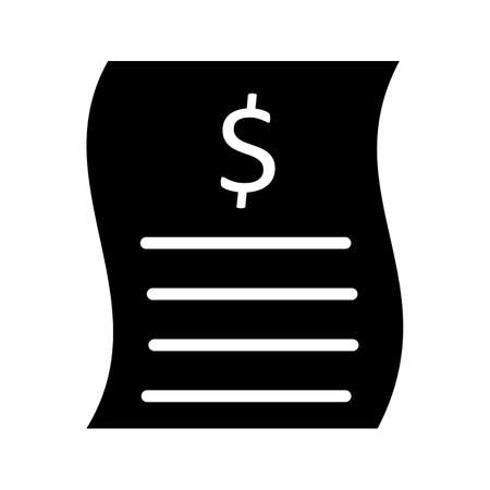 Bill Glyph Black Iconのイラスト素材