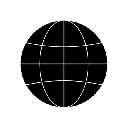 Globe Glyph Black Iconのイラスト素材