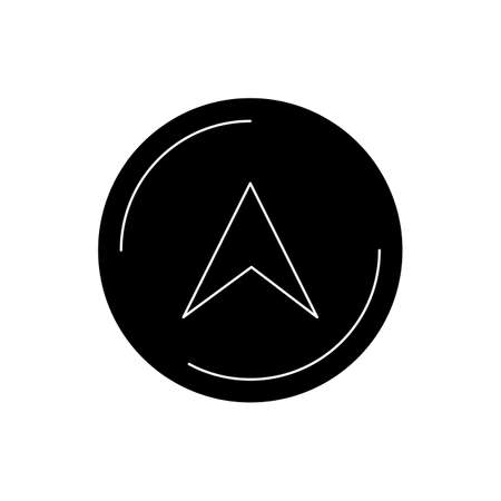 Navigation Glyph Black Iconのイラスト素材