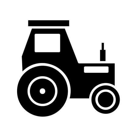 Tractor Glyph Black Iconのイラスト素材
