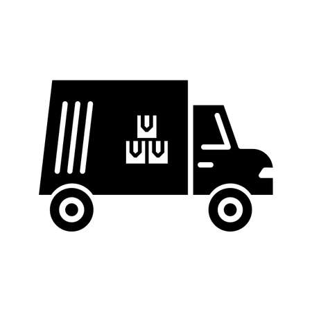 Cargo Glyph Black Iconのイラスト素材