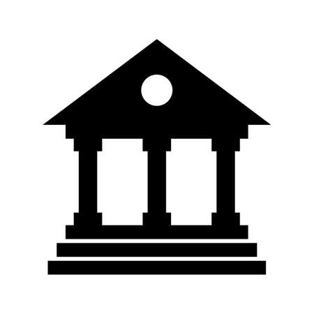Bank Glyph Black Iconのイラスト素材