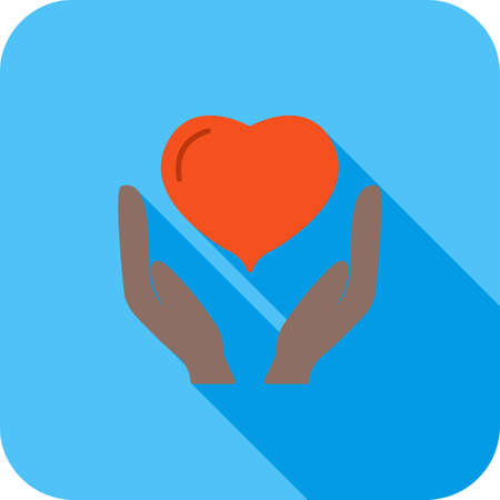 Insurance Flat Long Shadow Iconのイラスト素材
