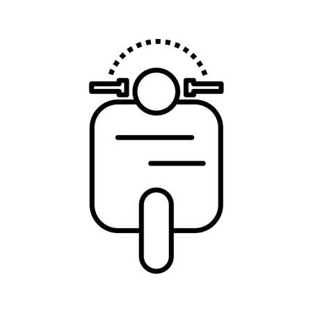 Scooter Line Black Iconのイラスト素材