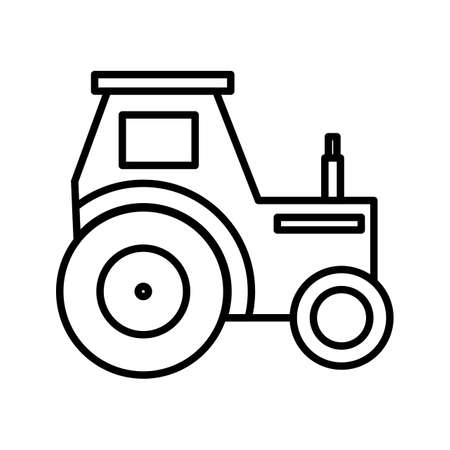 Tractor Line Black Iconのイラスト素材