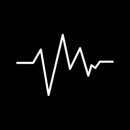 Beautiful ECG vector line iconのイラスト素材