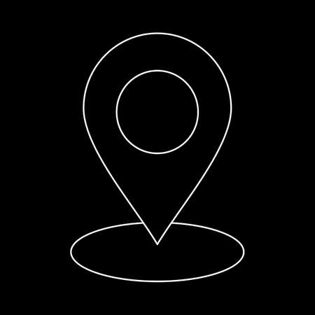 Beautiful marker vector line iconのイラスト素材