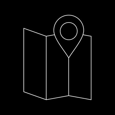 Mark on maps line iconのイラスト素材