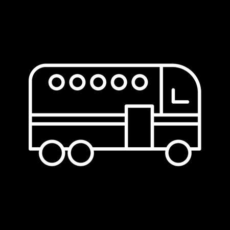 Beautiful Bus Vector line iconのイラスト素材