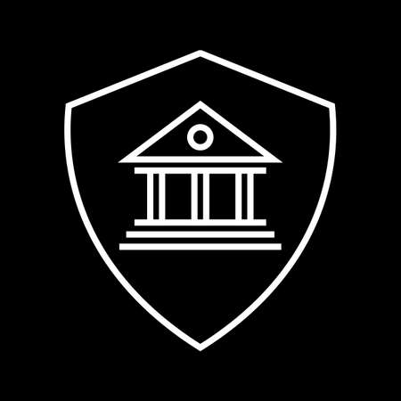 Beautiful Bank Vector line iconのイラスト素材