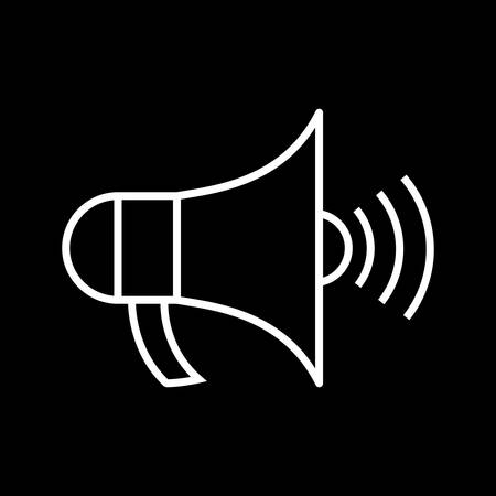 Beautiful Megaphone vector line iconのイラスト素材