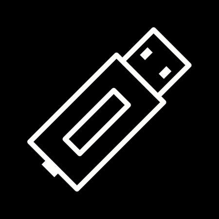 Beautiful USB vector line iconのイラスト素材