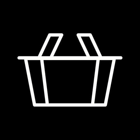 Beautiful Basket vector line iconのイラスト素材