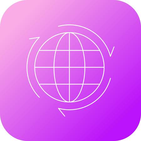 Beautiful Globe  line iconのイラスト素材