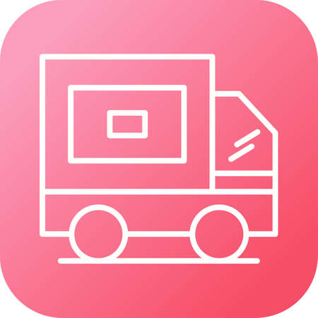 Beautiful Van Vector line iconのイラスト素材