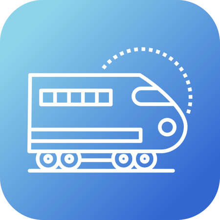 Beautiful Bullet train Vector line iconのイラスト素材