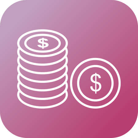 Beautiful investment vector line iconのイラスト素材