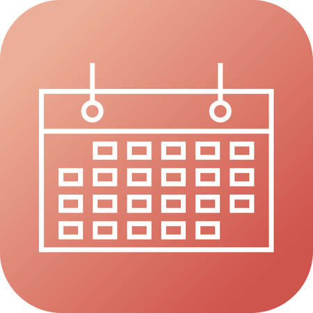 Beautiful Calendar vector line iconのイラスト素材