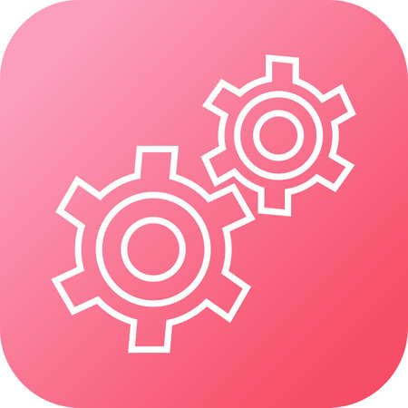 Beautiful Settings vector line iconのイラスト素材