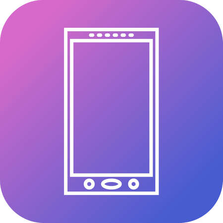 Beautiful Smartphone vector line iconのイラスト素材