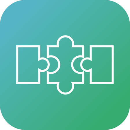 Beautiful Puzzle vector line icon